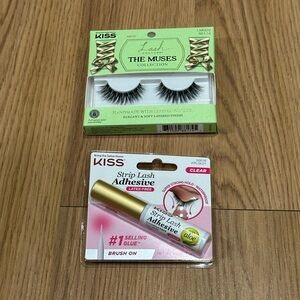 5 for $25 item 🌺 Kiss False Eyelashes and Lash Glue Set